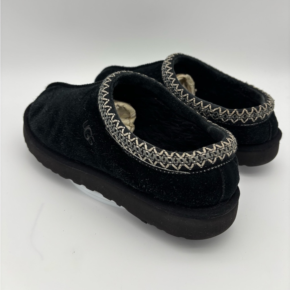 UGGS Tasman Slippers Black‎ Suede Sheepskin Leather Shoe Slip On Women's Size 11 - Picture 8 of 14
